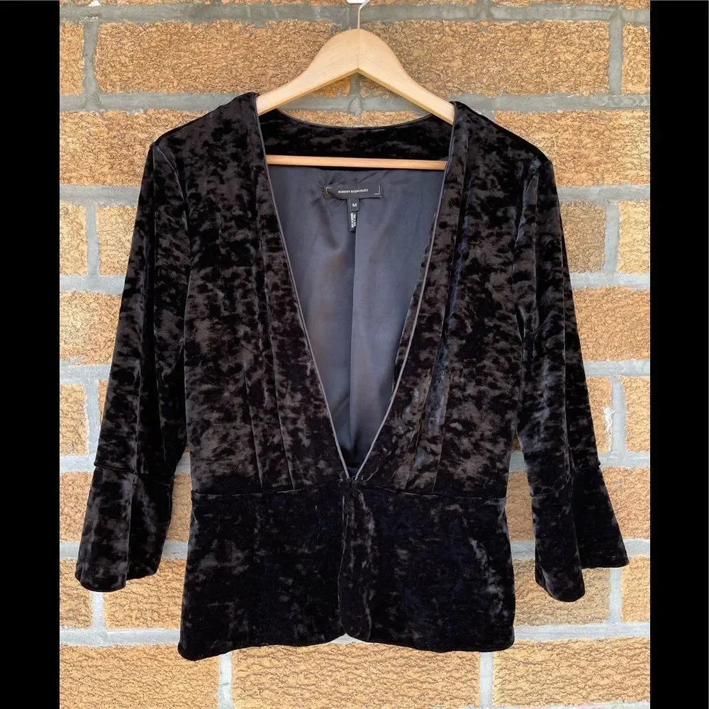 robert rodriguez velvet blazer medium